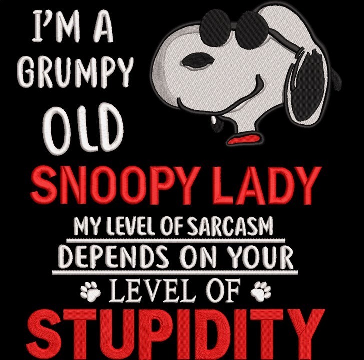 Funny Grumpy Old Nosey Dog Lady